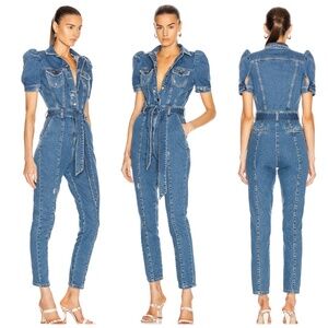 Retrofete Blue Denim Jumpsuit